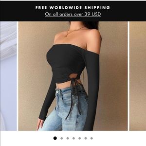 Black crop top